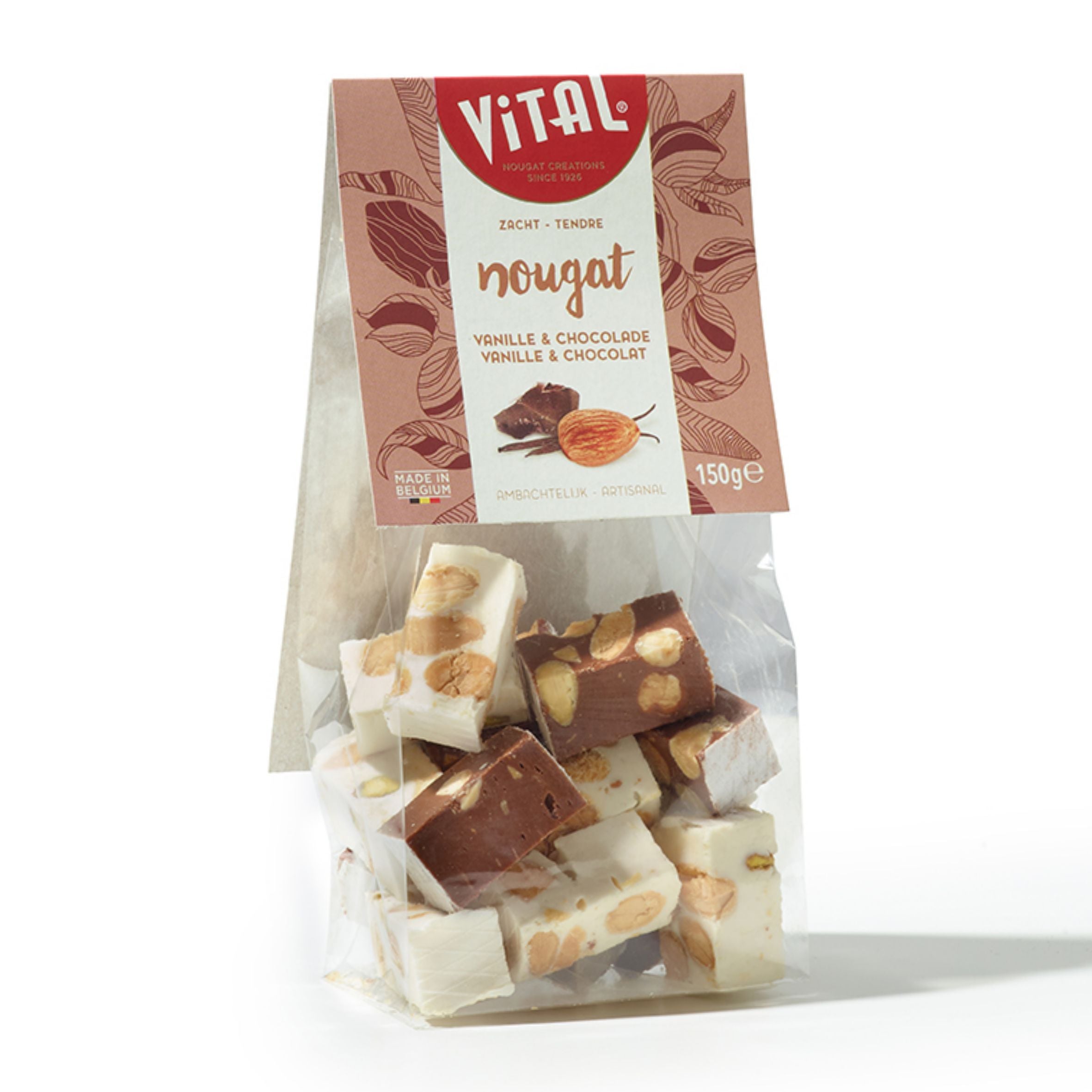 Zakje Zachte Nougat 150g Vanille en Chocolade