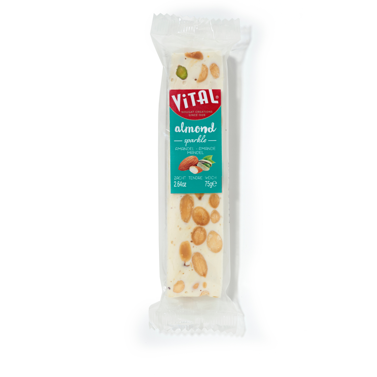 Nougatreep amandel/pistache 75g (zacht)