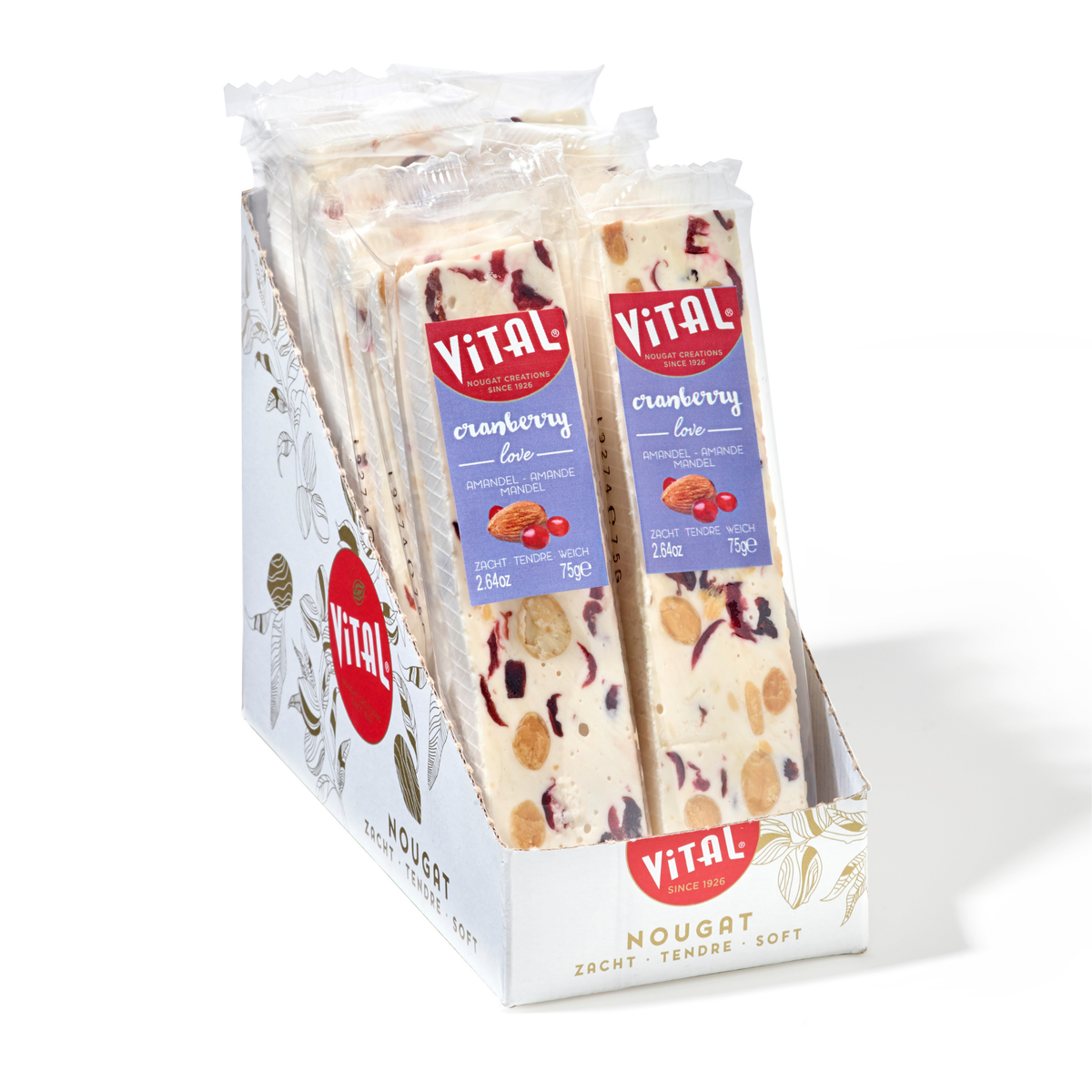 10+2 gratis Nougat cranberry (12x75g)