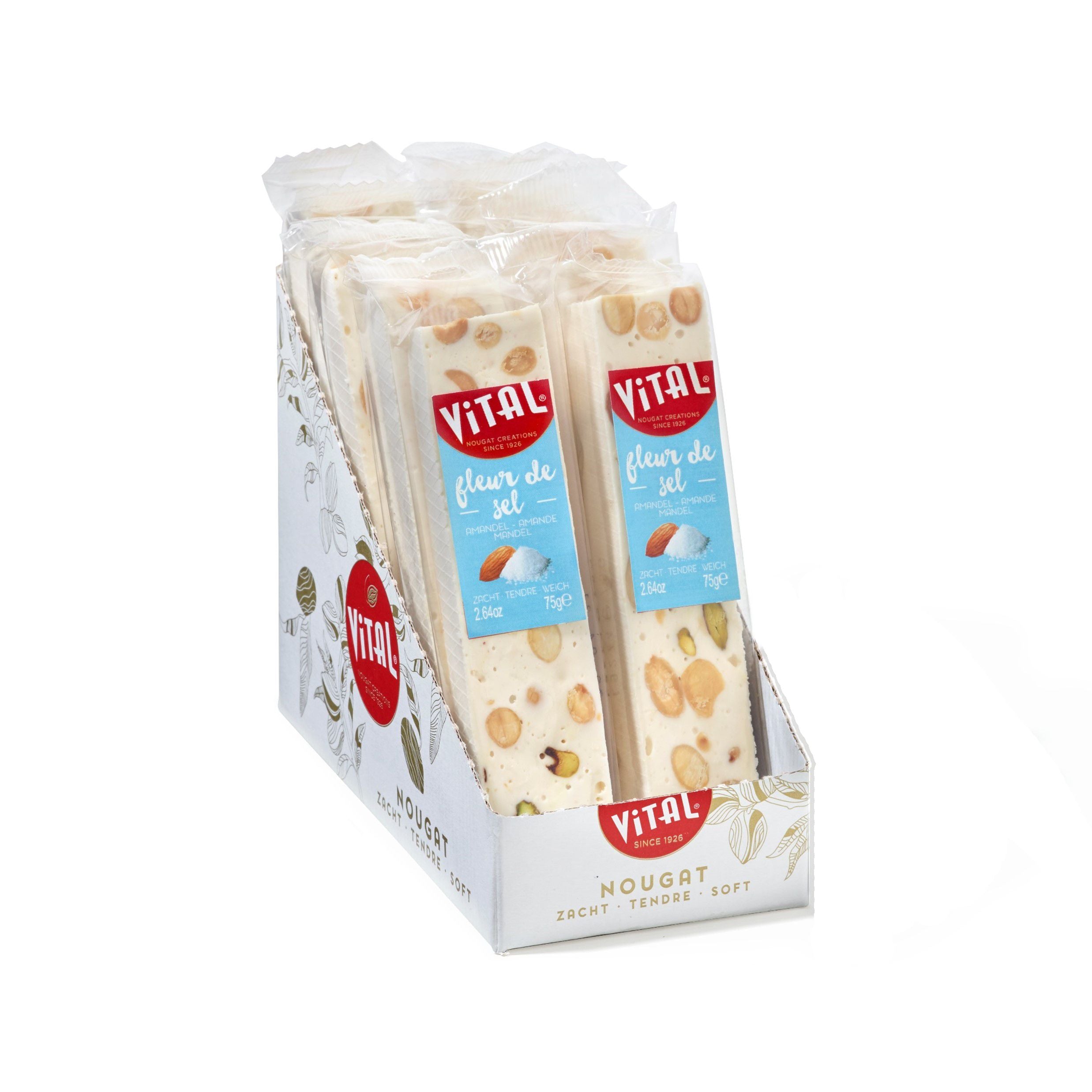 Zachte Nougatrepen 75g Fleur-de-Sel de Guérande 10 + 2 stuks gratis