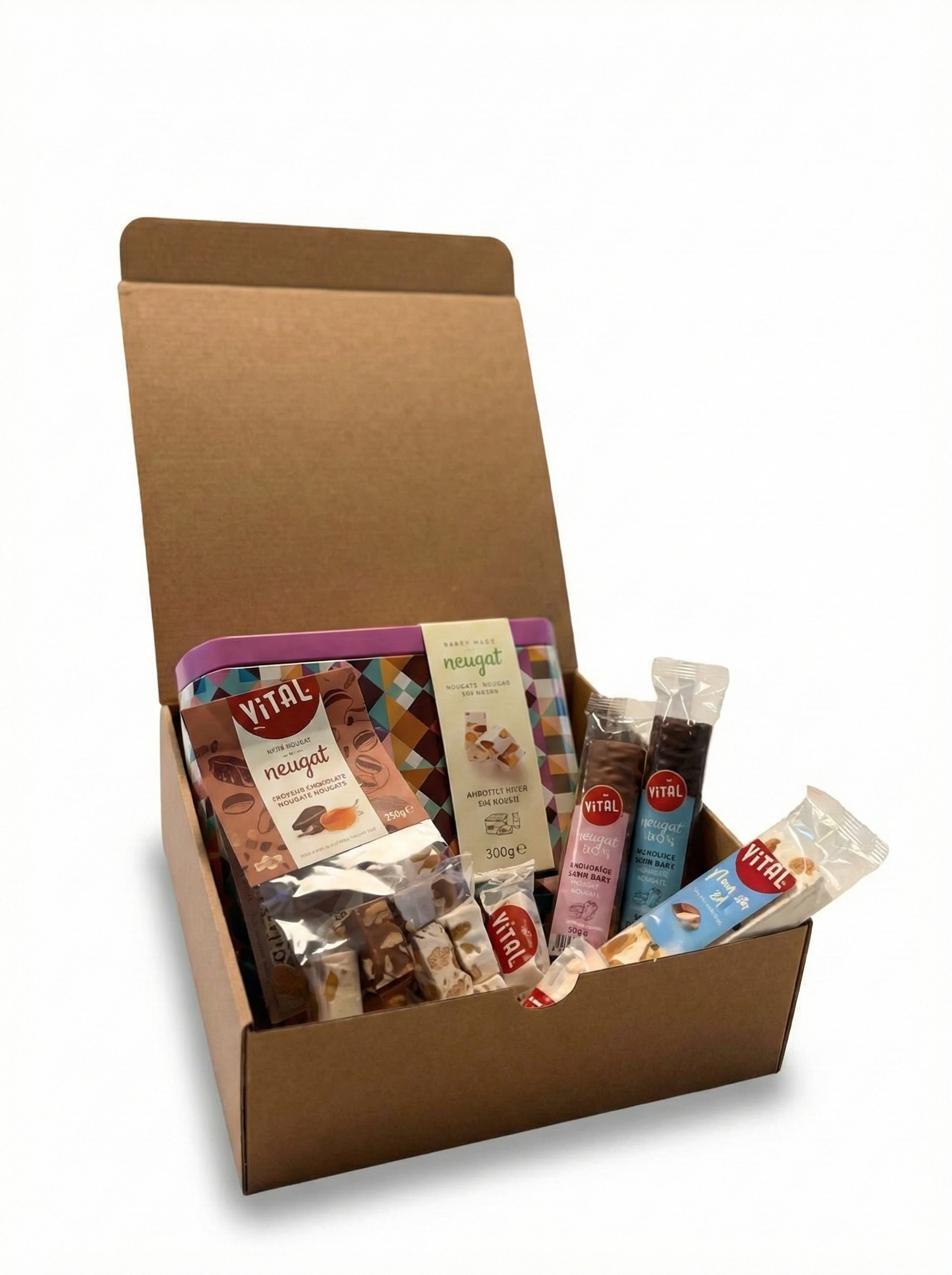 Vital Geschenk Box met zachte nougat en bûche coco