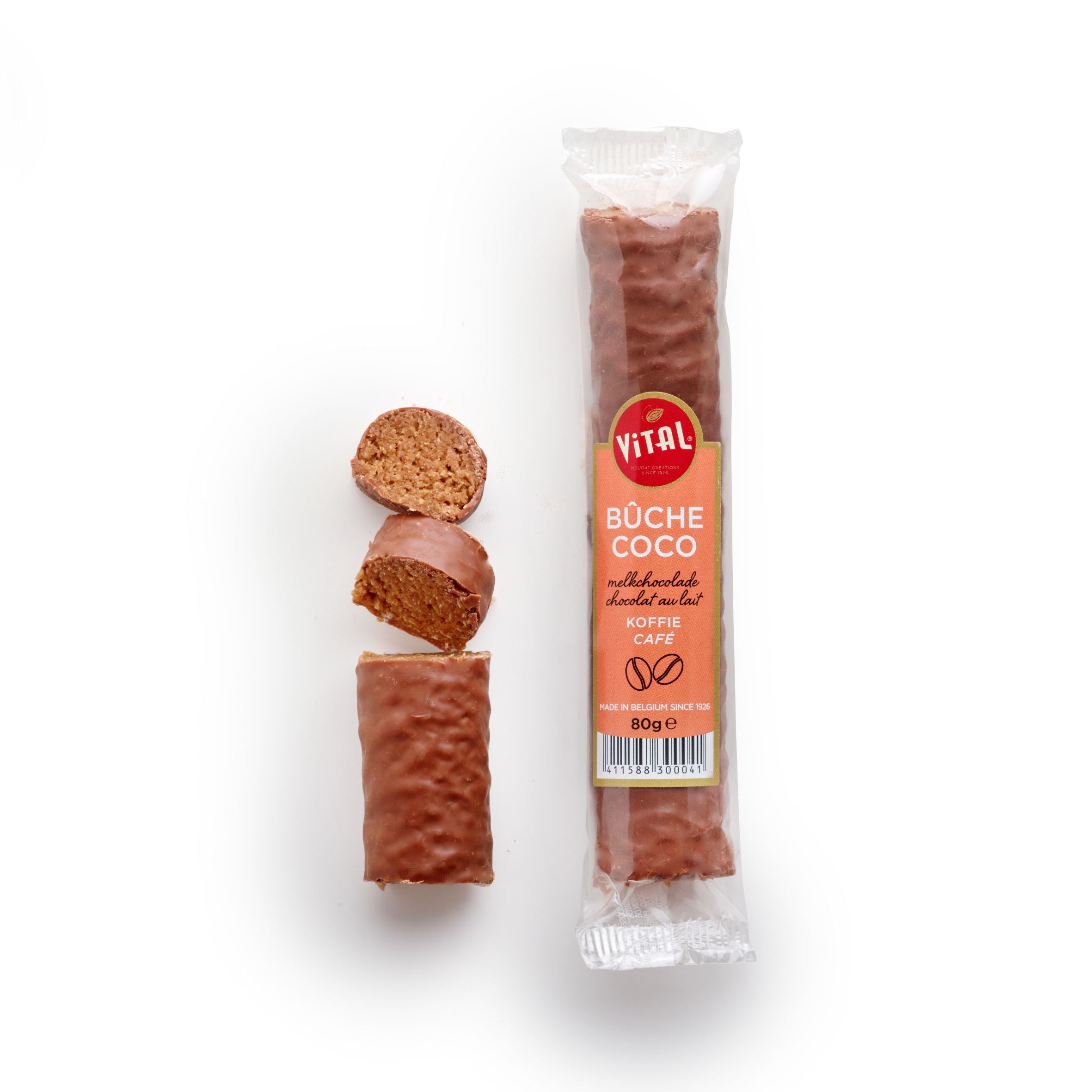 Buche Coco 80g Melkchocolade en Mokka